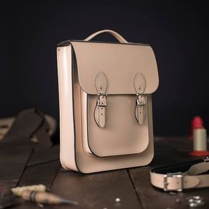 Leather Satchel Taupe Leather Backpack